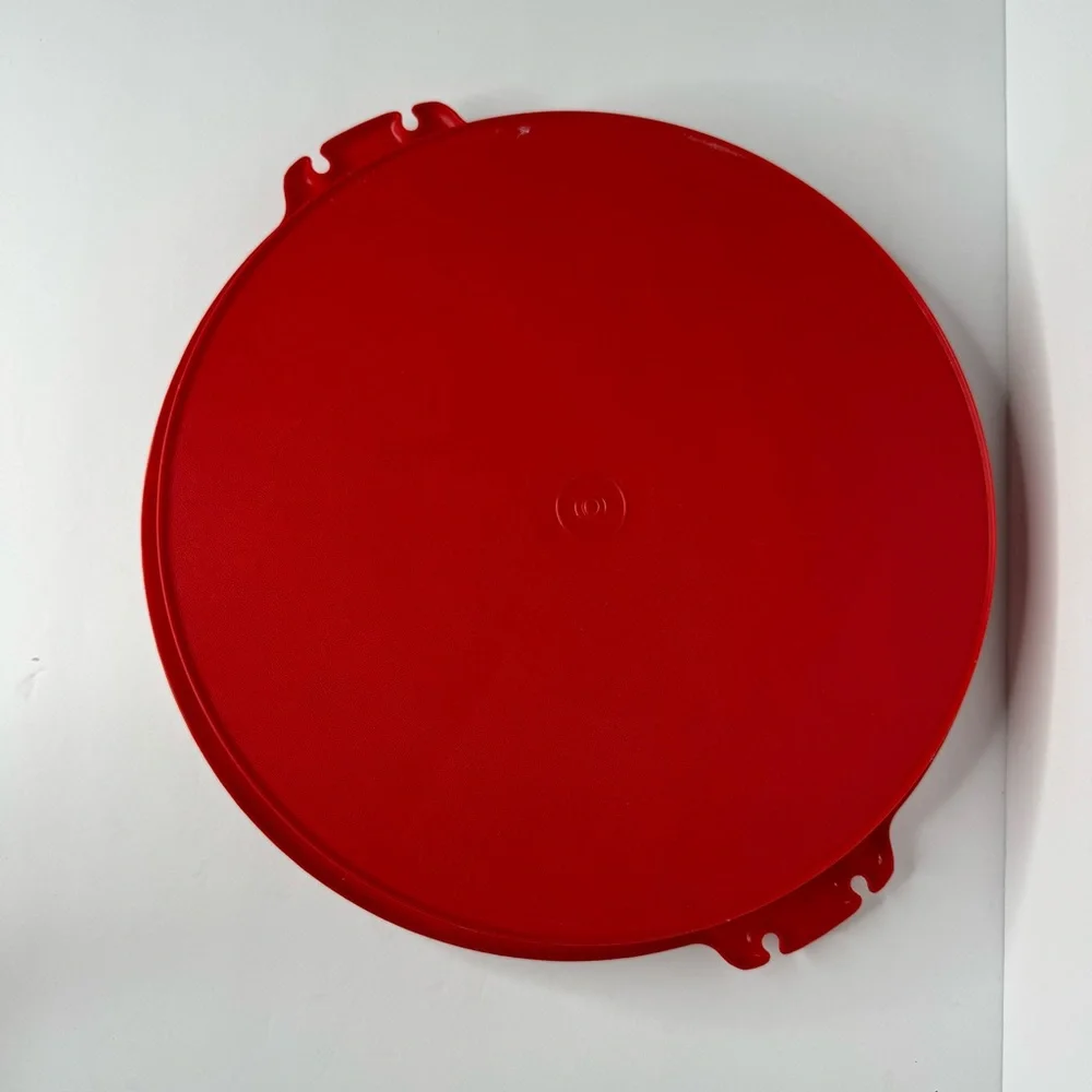 Tupperware‎ Red and White Vegetable Cookie Tray Relish To Go Dishes Set of 2